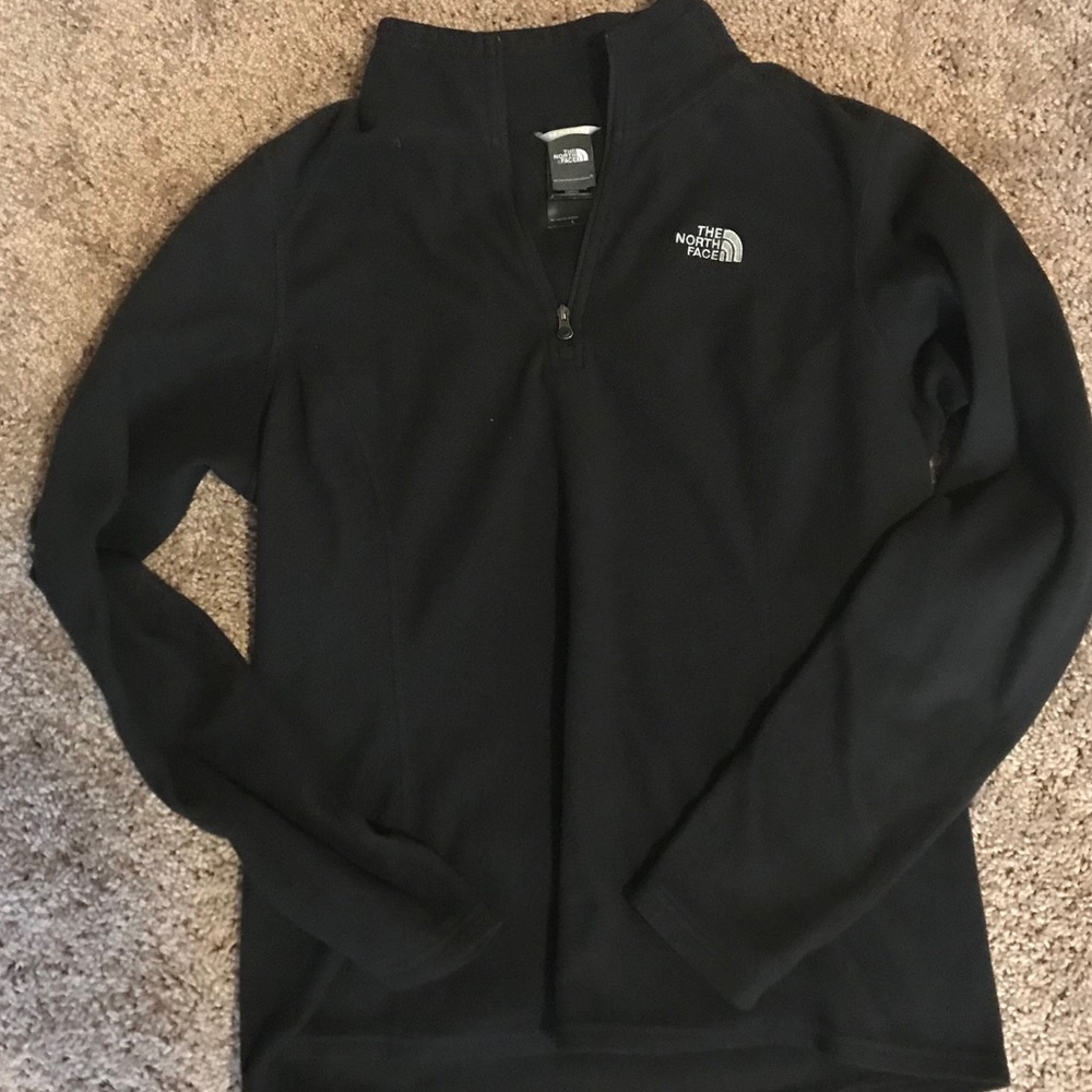 Women’s Black North Face Fleece Pullover, Sz M